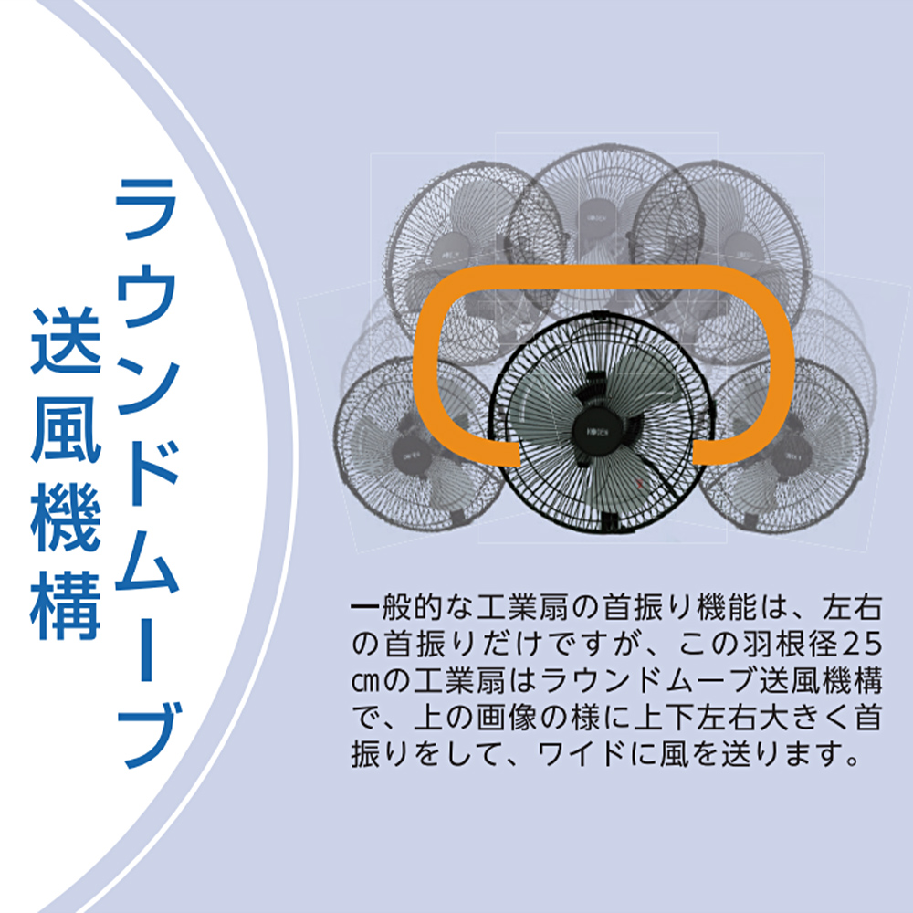 広電（KODEN） 工業扇風機 CFF253DMA 据置き型 アルミニウム 3段階切替