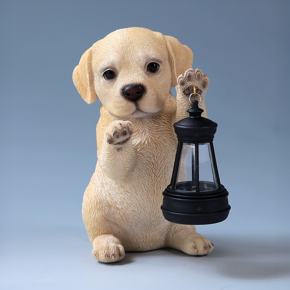 ソーラーライト 犬 オブジェ オーナメント ガーデンオーナメント 置物