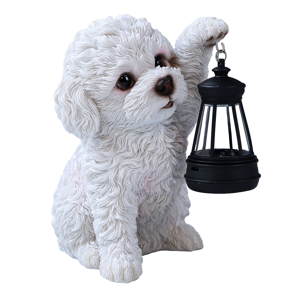ソーラーライト 犬 オブジェ オーナメント ガーデンオーナメント 置物