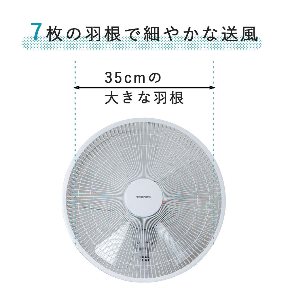 TEKNOS（テクノス） 扇風機 リビング 室温センサー エコモード 風量12
