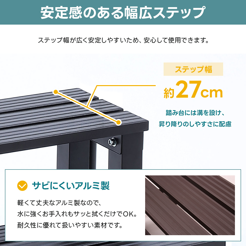 ステップ 2段 手すり付き段差ステップ 屋外 ...の詳細画像4