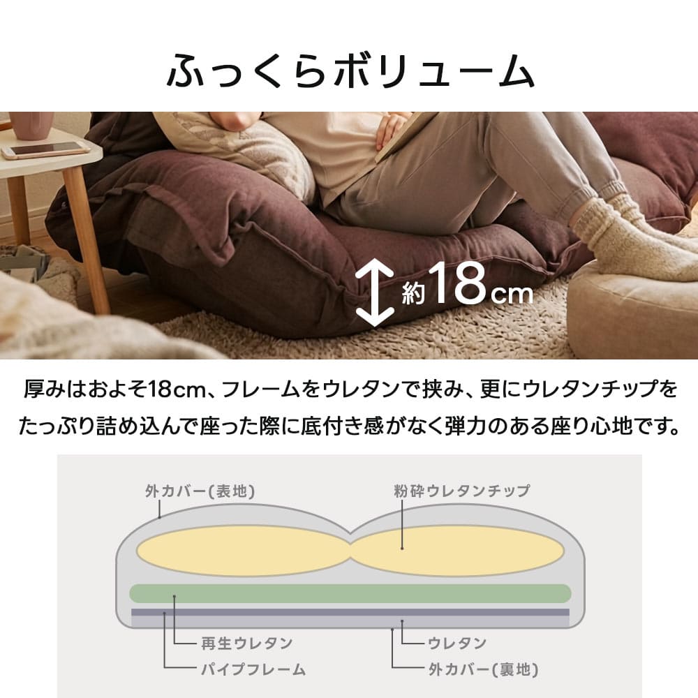 リクライニングソファ 2人掛け フロアソファー ソファーベッド