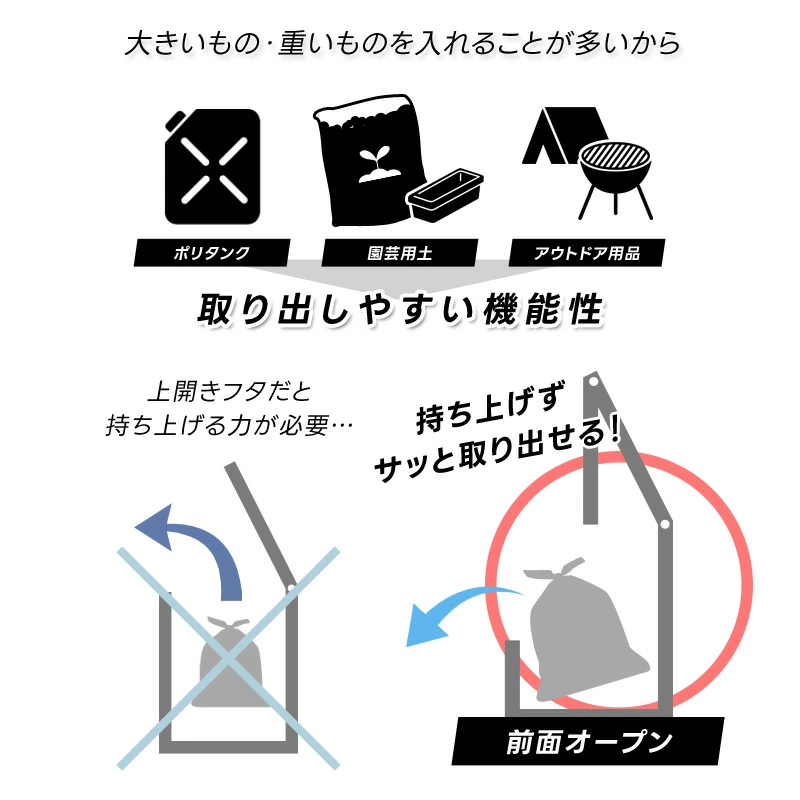 ストッカー ゴミ箱 屋外 約230/298/4...の詳細画像5