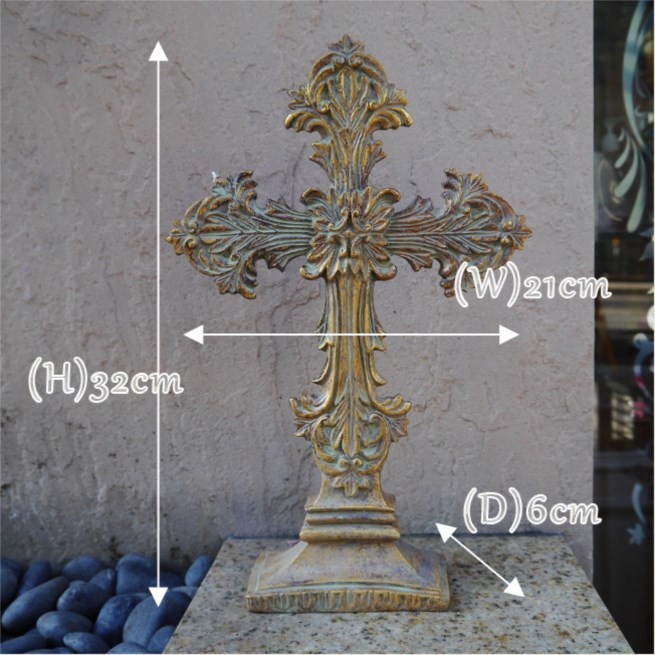 アンティーククロススタンド アンティーク調の十字架 クリスマス