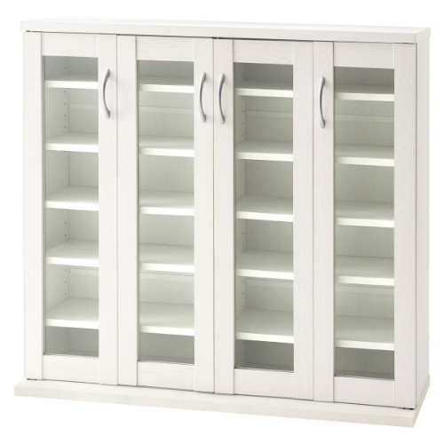 ぼん家具 【完成品】本棚 収納棚 コミックラック 扉付き cdラック dvd