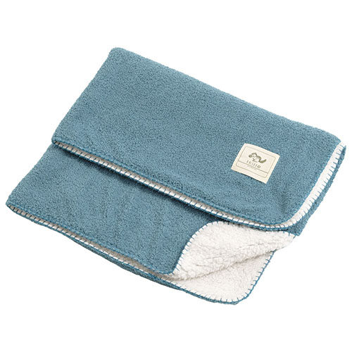 バーバリー　綿ハーフケット　ひざ掛け　ブルー FRUTO（フルート） 毛布 ひざ掛け ブランケット 暖かい ハーフケット