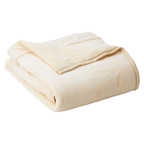 ぼん家具 毛布 ブランケット ダブル 2枚合わせ 中綿入り 厚手毛布