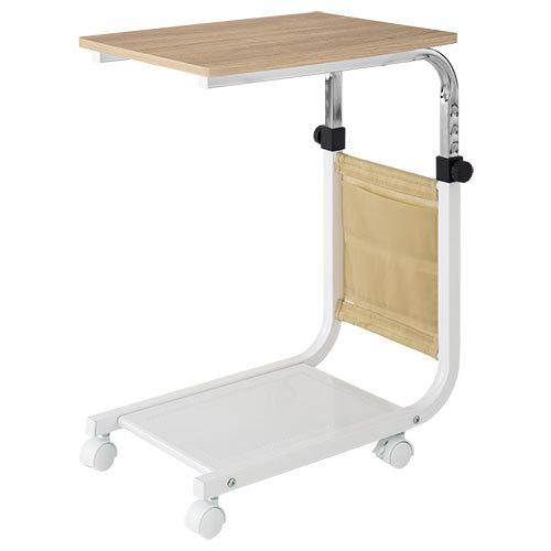 サイドテーブル キャスター付き 高さ調節 ベッドサイドテーブル キャスター ベッドテーブル 昇降式 テーブル 昇降テーブル 介護テーブル 木製 ミニテーブル21