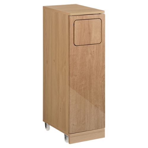 スタンド ダストボックス ブラウン ゴミ箱 スイング式 木目調 45L新品同様 ぼん家具 【完成品設置付き】 ゴミ箱 おしゃれ 45リットル 大