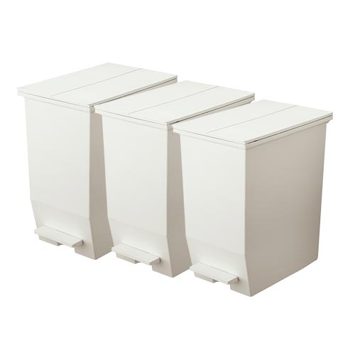 分別ごみ箱 45L 3個セット ペダル式ゴミ箱 ダストボックス ゴミ箱 分別 コンパクト スリム 大容量 キャスター付き ペダル式 足踏み式 蓋付き_2