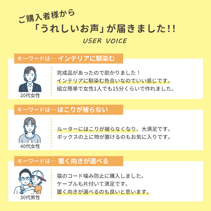 ケーブルボックス 木製 コンセント付 ほこり除け ルーターボックス 収納 コードボックス モデムラック コード収納 コンセント 配線 隠し カバー タップ ルーター | ぼん家具 | 06