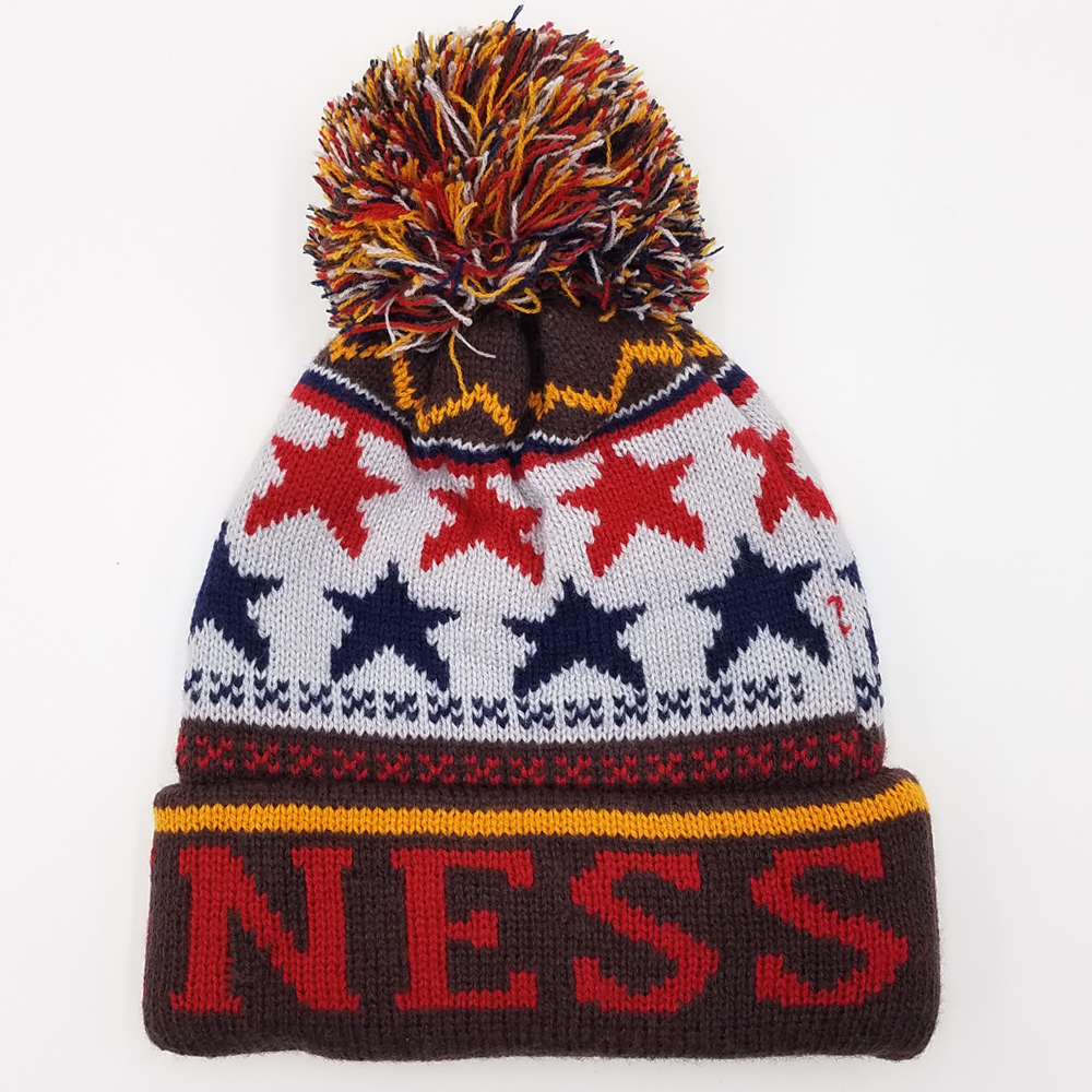 キッズ ニットキャップ ジュニア 子供用 ボンボン スキー スノーボード