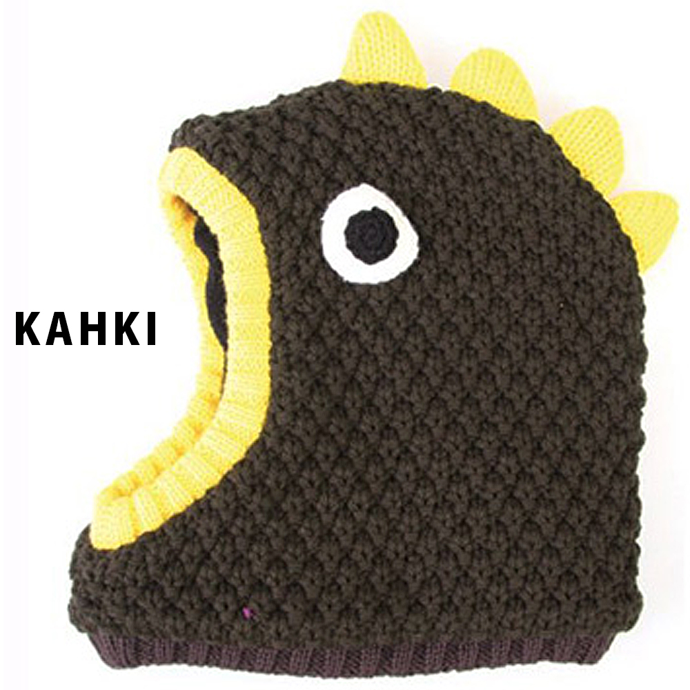 怪獣 フードウォーマー キッズ こども スキー ニット かわいい