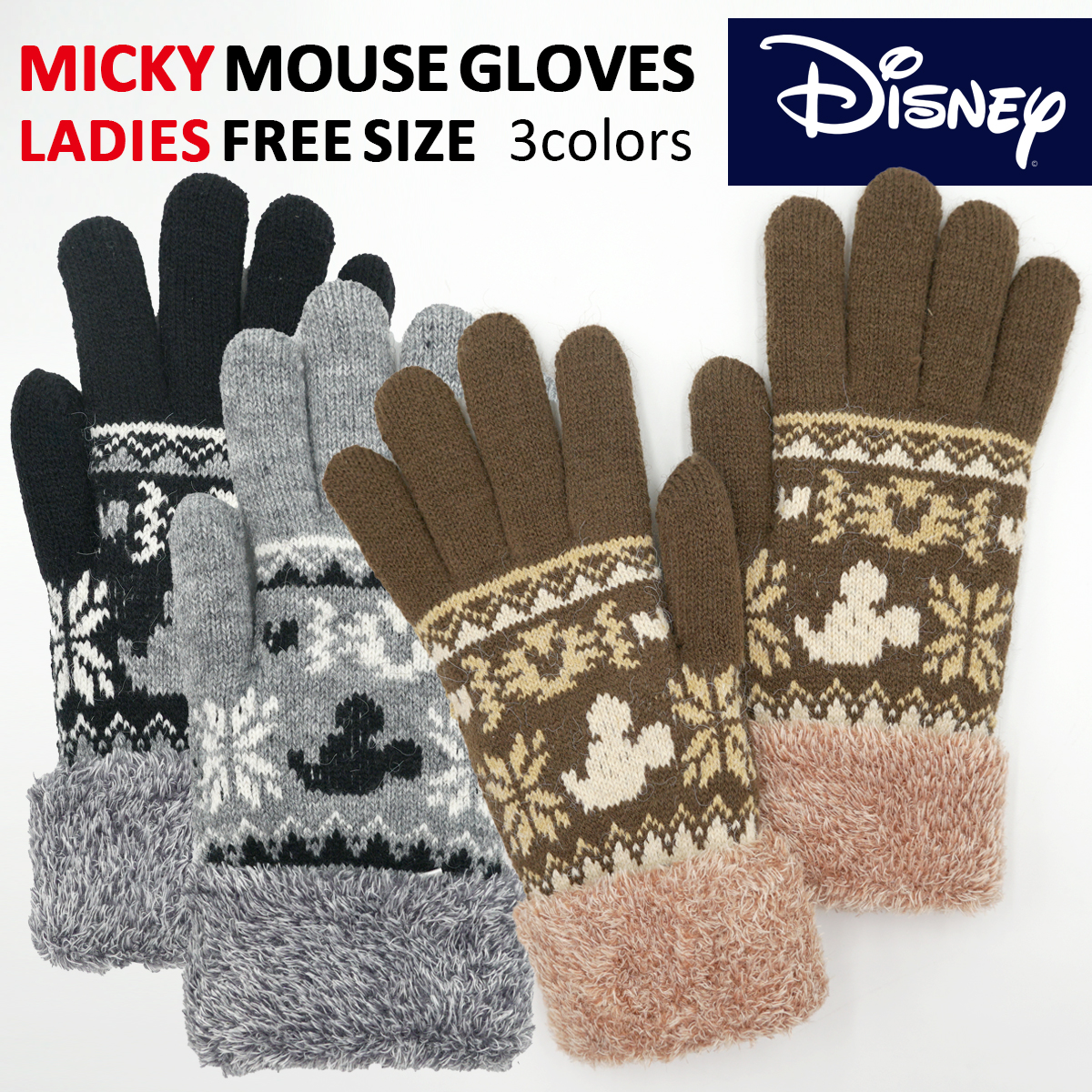 MICKEY MOUSE（ミッキーマウス） ミッキー ニット手袋 レディース