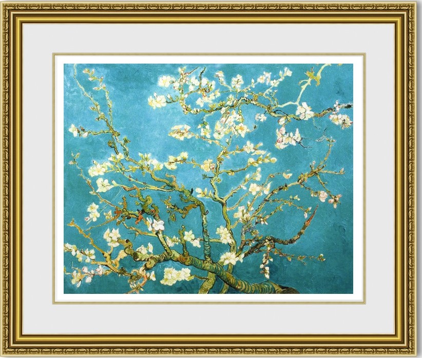 花咲くアーモンドの木の枝 ゴッホ Vincent Van Gogh 手描き油絵複製画 