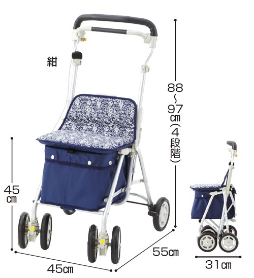 シルバーカー ヘルスバッグ ライトミニM コンパクト : 介護用品 シルバーカー ヘルスバッグ ライトミニM コンパクト : 介護用品