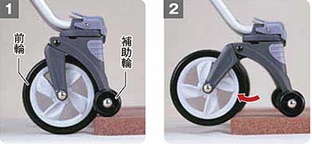 コンパクトシルバーカー スルーンボックスSP 段差乗り越え機能付き
