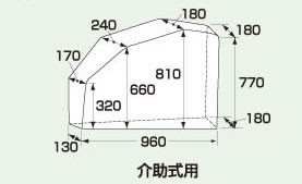 車体カバー 介助式車椅子用の説明