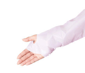 プラスチックエプロン 袖付き指掛けタイプ 使い捨て介助用エプロン 1ケース（1箱20枚入り×12箱）