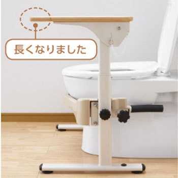 安寿 洋式トイレ用フレームS-はねあげR-2 （スチール）プラスチックひじ掛けの説明