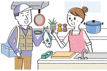 魚介類の処理にも