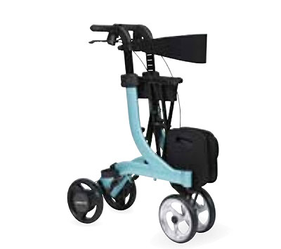 杖置き付 四輪歩行車 抑速ブレーキ付 Pastel《KW-LPC-L》Lサイズ