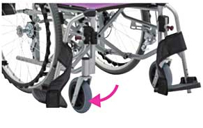 【非課税】STAYER+(ステイヤープラス) 介助用車椅子 SYP16-40(42)SB (調整なしシートNo.111) カワムラサイクル レディメイド式 背折れ・スイングアウト車いすの説明