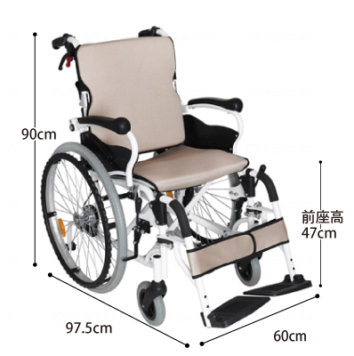 多機能型車いす 自走式 シクロケア SCK-01-BEの寸法図