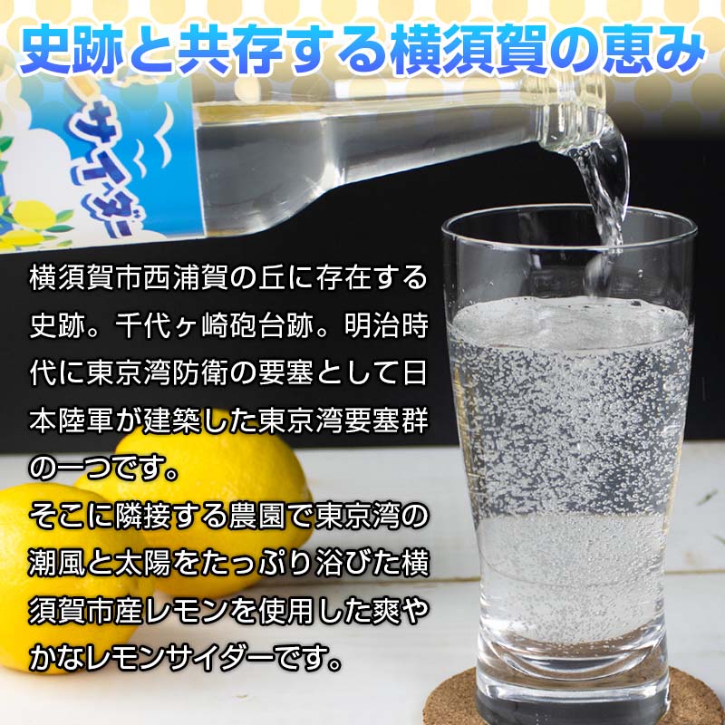 調味商事 横須賀 レモンサイダー 炭酸飲料 340ml ガラスびん 1本