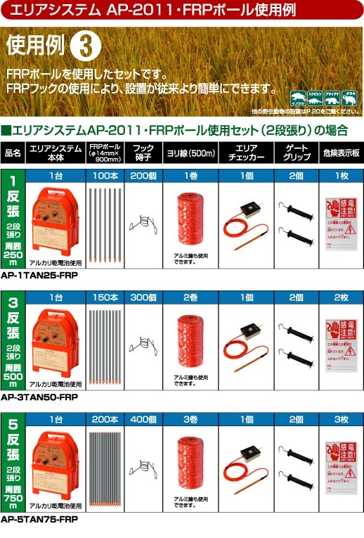 送料無料 アポロ電気柵セット 電池式＆FRPポール １反張り周囲250ｍ ２段張り 1TAN25-FRP 北海道・沖縄・離島出荷不可 :AP -382178-1:KAIKAI-shop - 通販 - Yahoo!ショッピング 農業用 | magnetic-hand.com