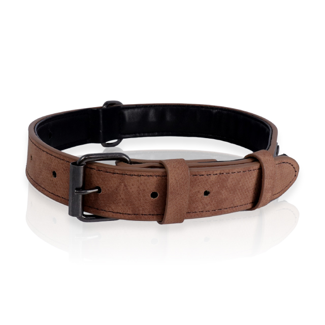 CDO-SLHS20CEM〈BK〉】犬の首輪〈サイズ「M」〉牛革 人気 小型 犬 首輪