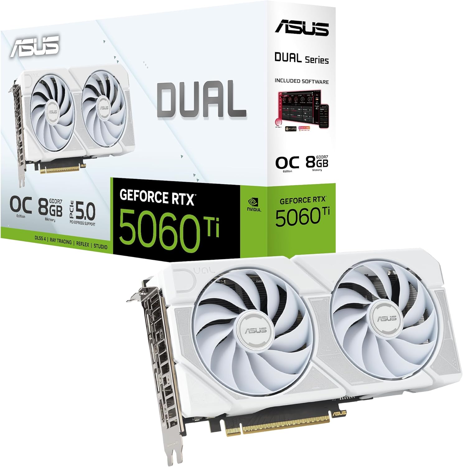 新品】ASUS DUAL-RTX5060TI-O8G-WHITE [PCIExp 8GB]【日曜日以外即日 