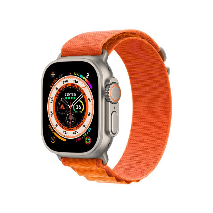 【新品】Apple Watch Ultra GPS+Cellularモデル 49mm MQFM3J/A [オレンジアルパインループ L]【送料無料】【即日発送、土、祝日発送】