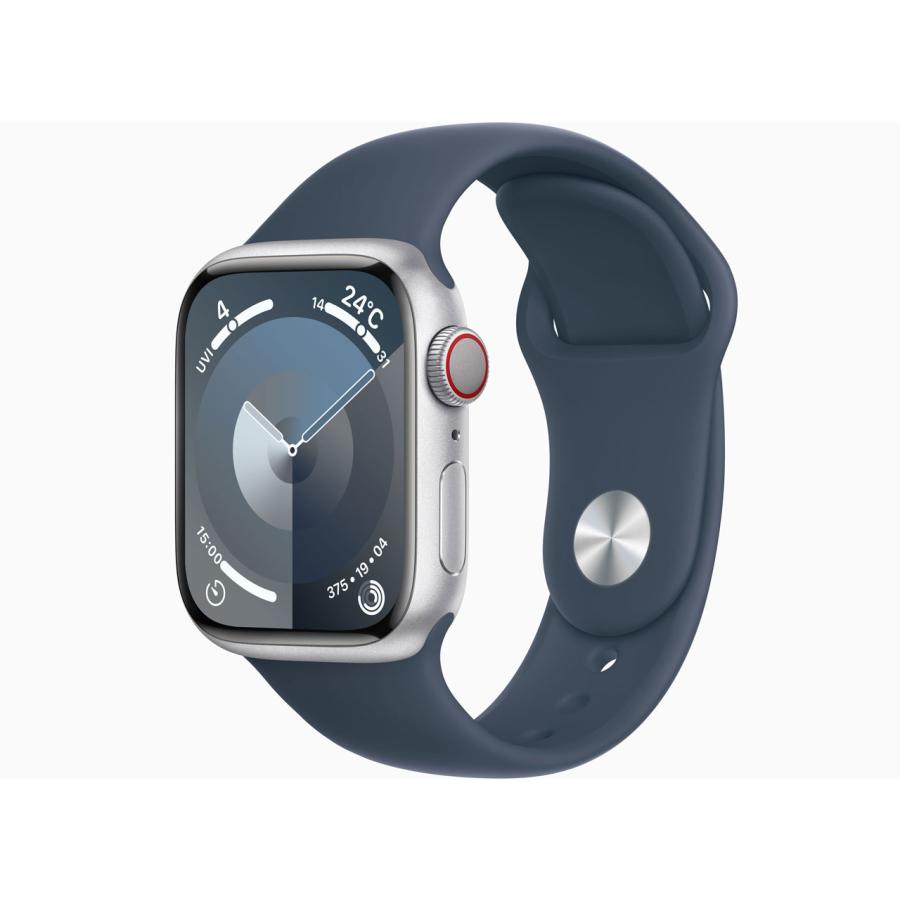 【新品未開封】Apple Watch Series 9 GPS+Cellularモデル 41mm MRHV3J/A [シルバー/ストームブルースポーツバンド S/M]【即日発送、土、祝日発送】【送料無料】｜kaikyou
