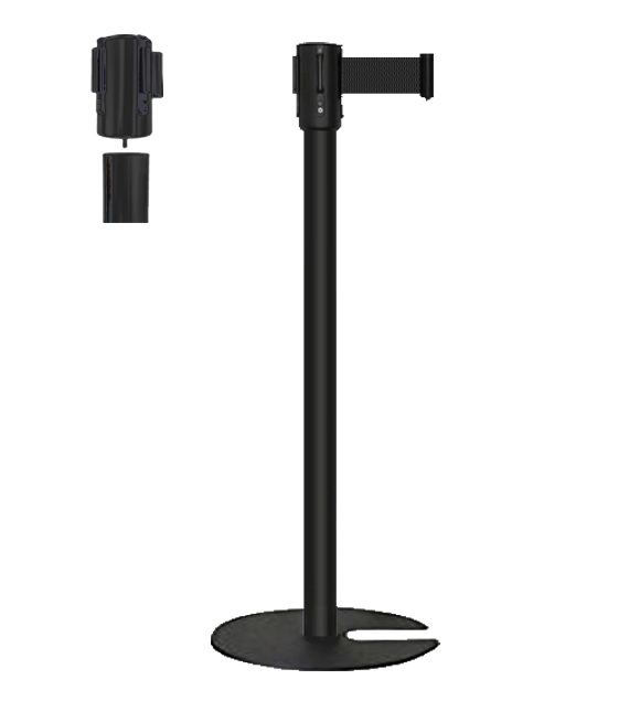 ベルトパーテーション L5-51C ブラックポール 黒 ベルト ブラック