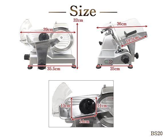 ミートスライサー BS20 6インチ 3年保証 業務用 肉スライサー ハム