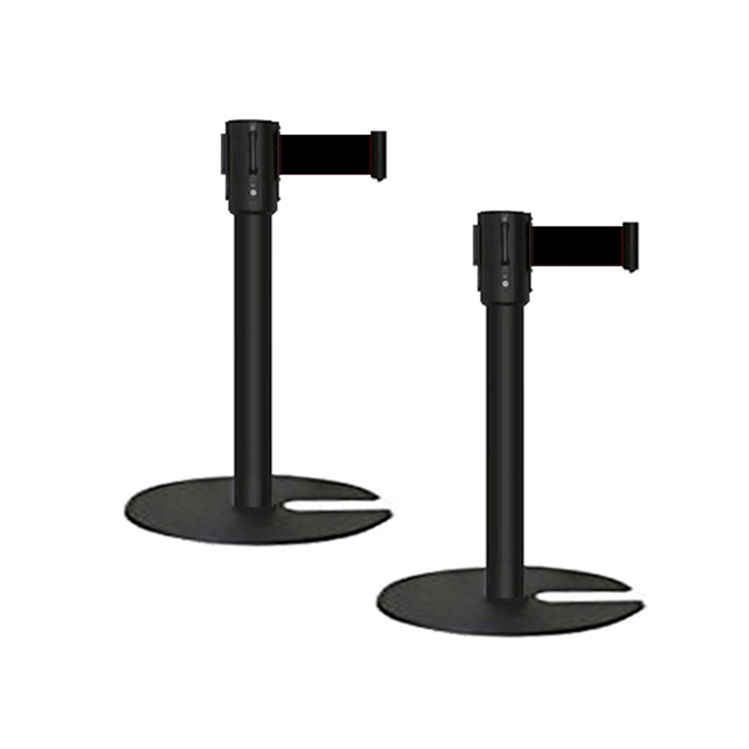 ベルトパーテーション L5-51C ロータイプ 50cm ブラックポール 黒