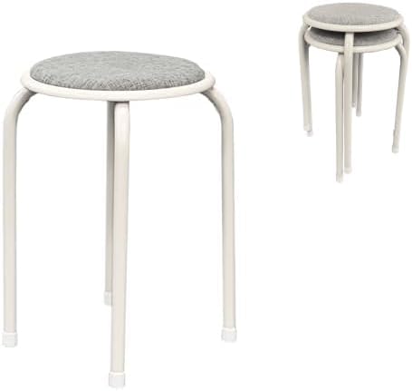 ラウンドチェア スタッキングチェア B03 布 GY グレー クッション座面