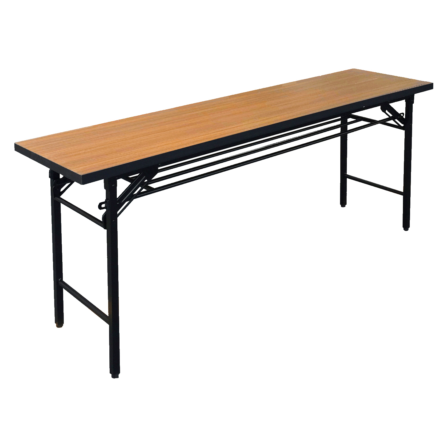 高脚 折りたたみテーブル ナチュラル 幅1800×奥行450×高さ700mm 会議