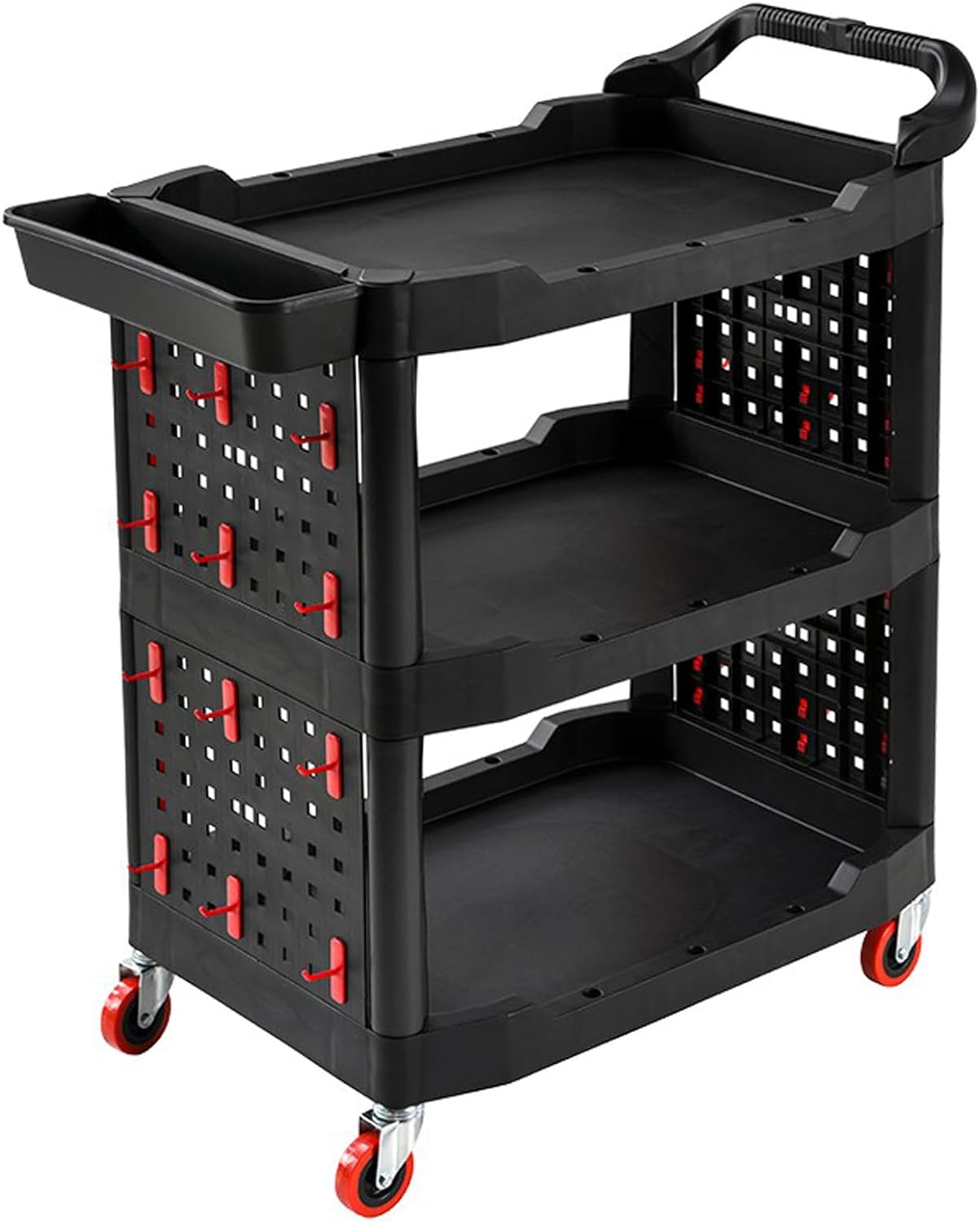 ツールワゴン 3段 ワーキングカート工具ワゴン 高強度PP ツール
