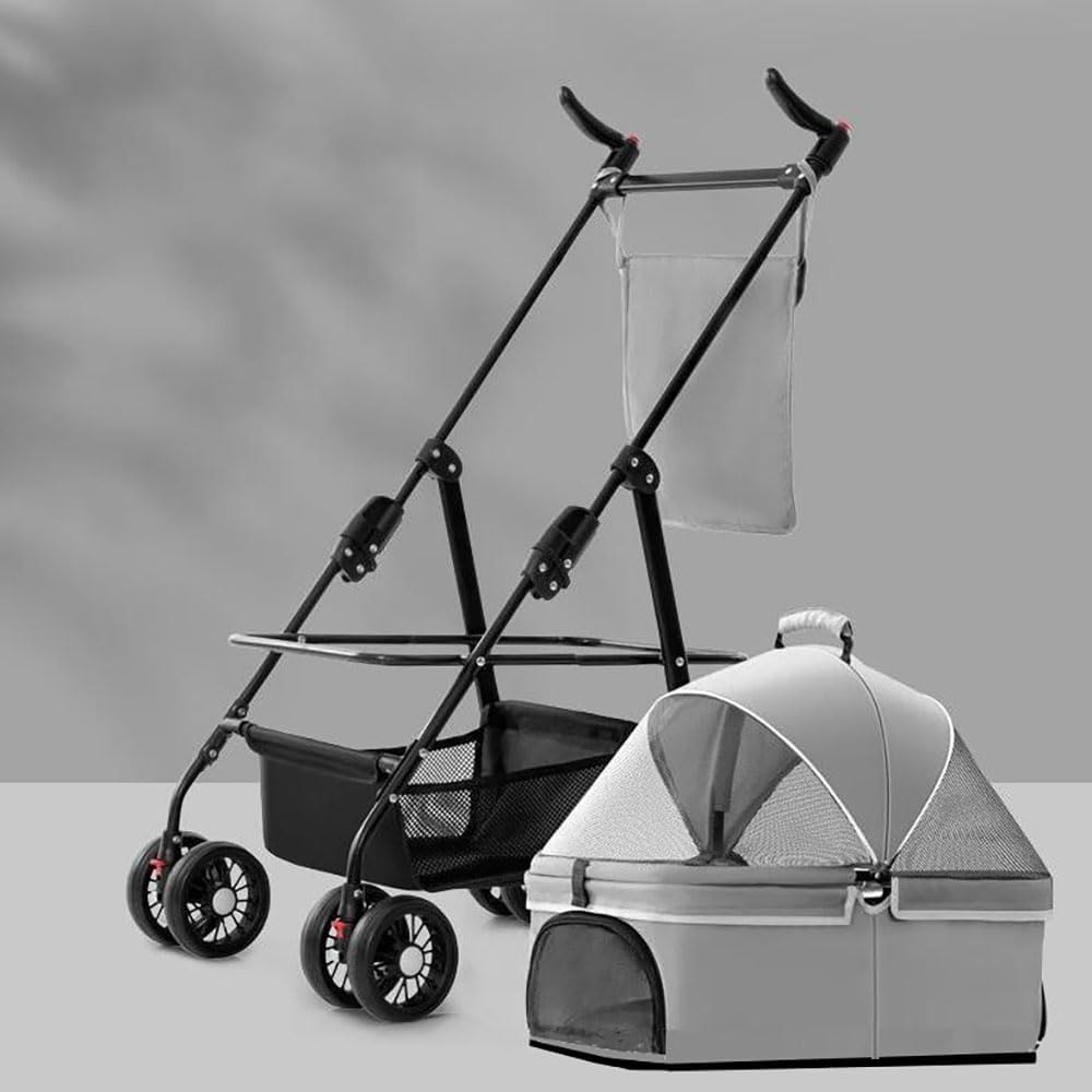 ペットベビーカー、犬用ベビーカー、耐荷重20kg、折りたたみ式犬用