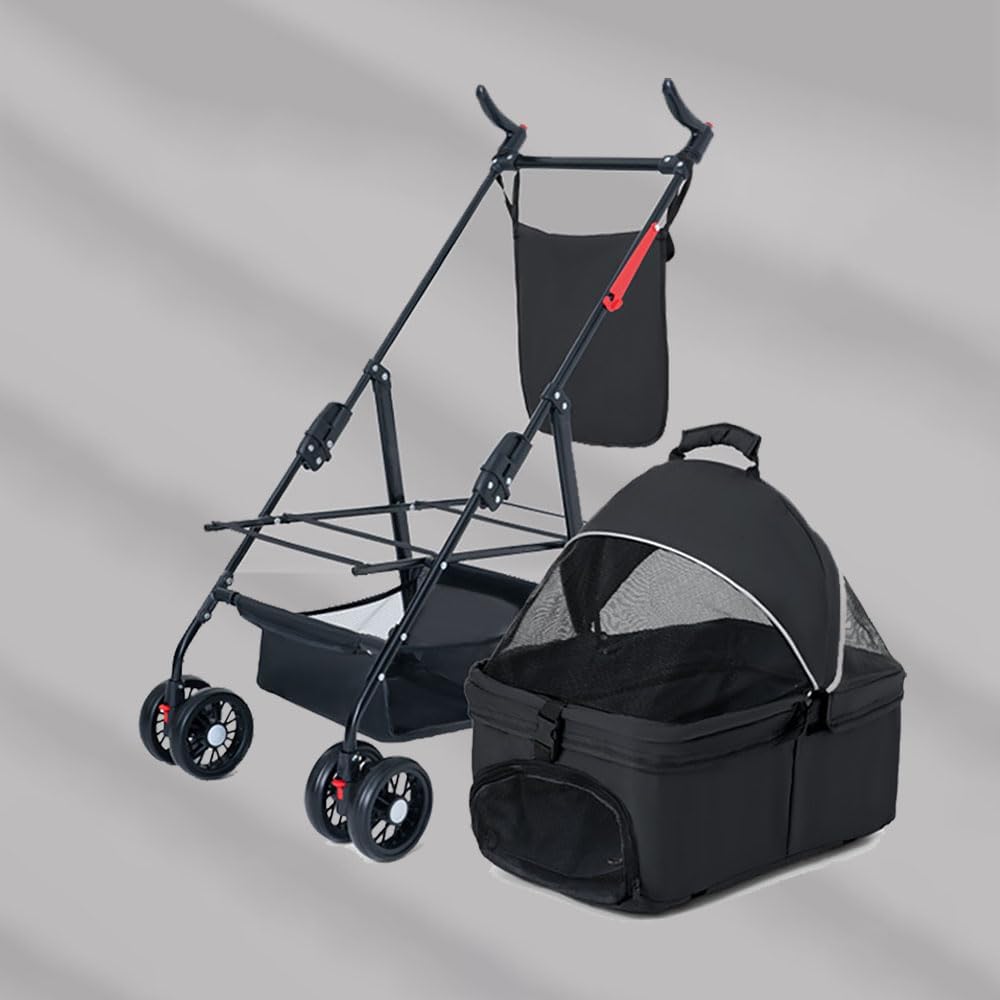 ペットベビーカー、犬用ベビーカー、耐荷重20kg、折りたたみ式犬用