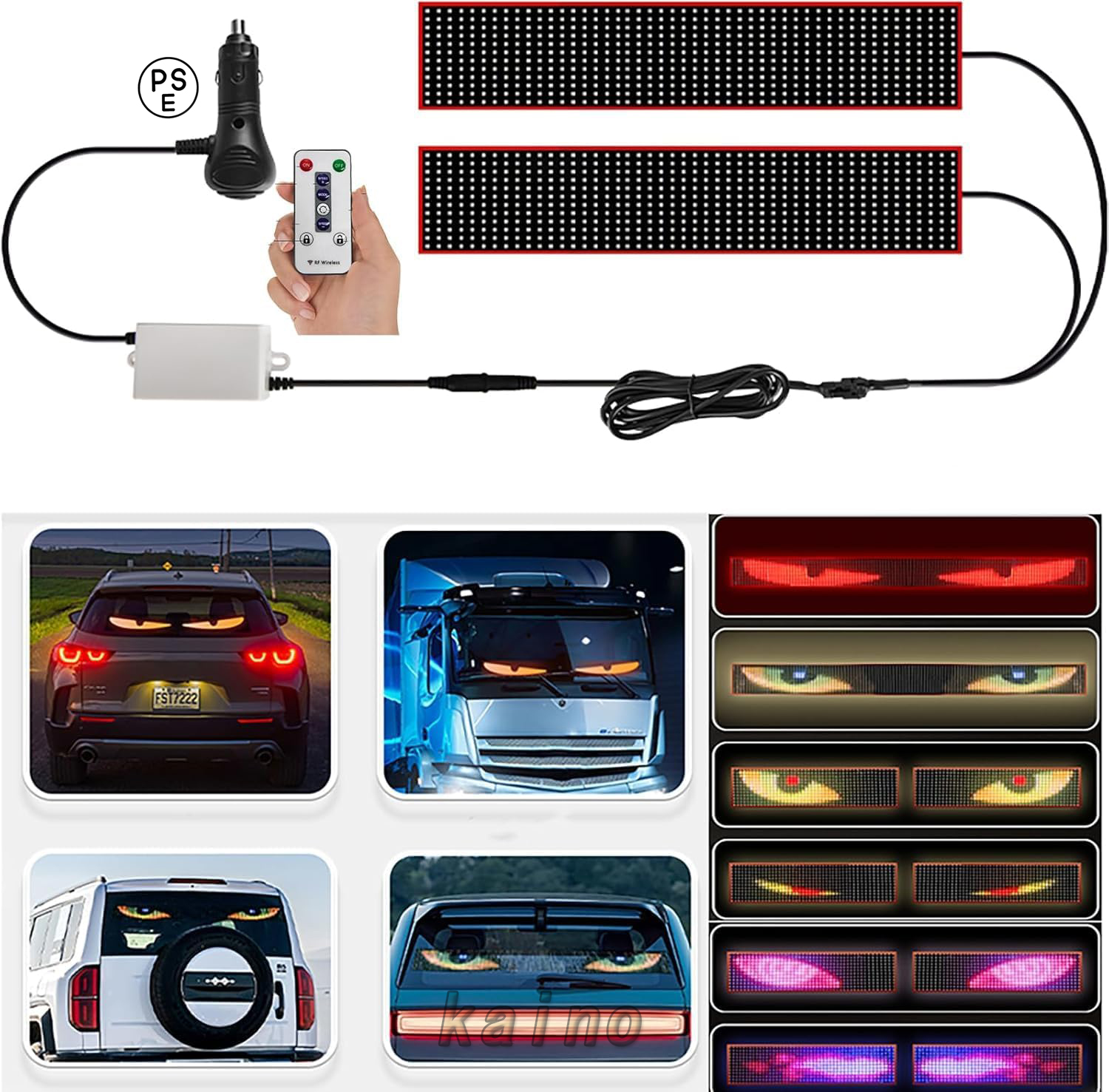 デビルアイ led ライト 車 スクリーン トラック DIYテキストパターン