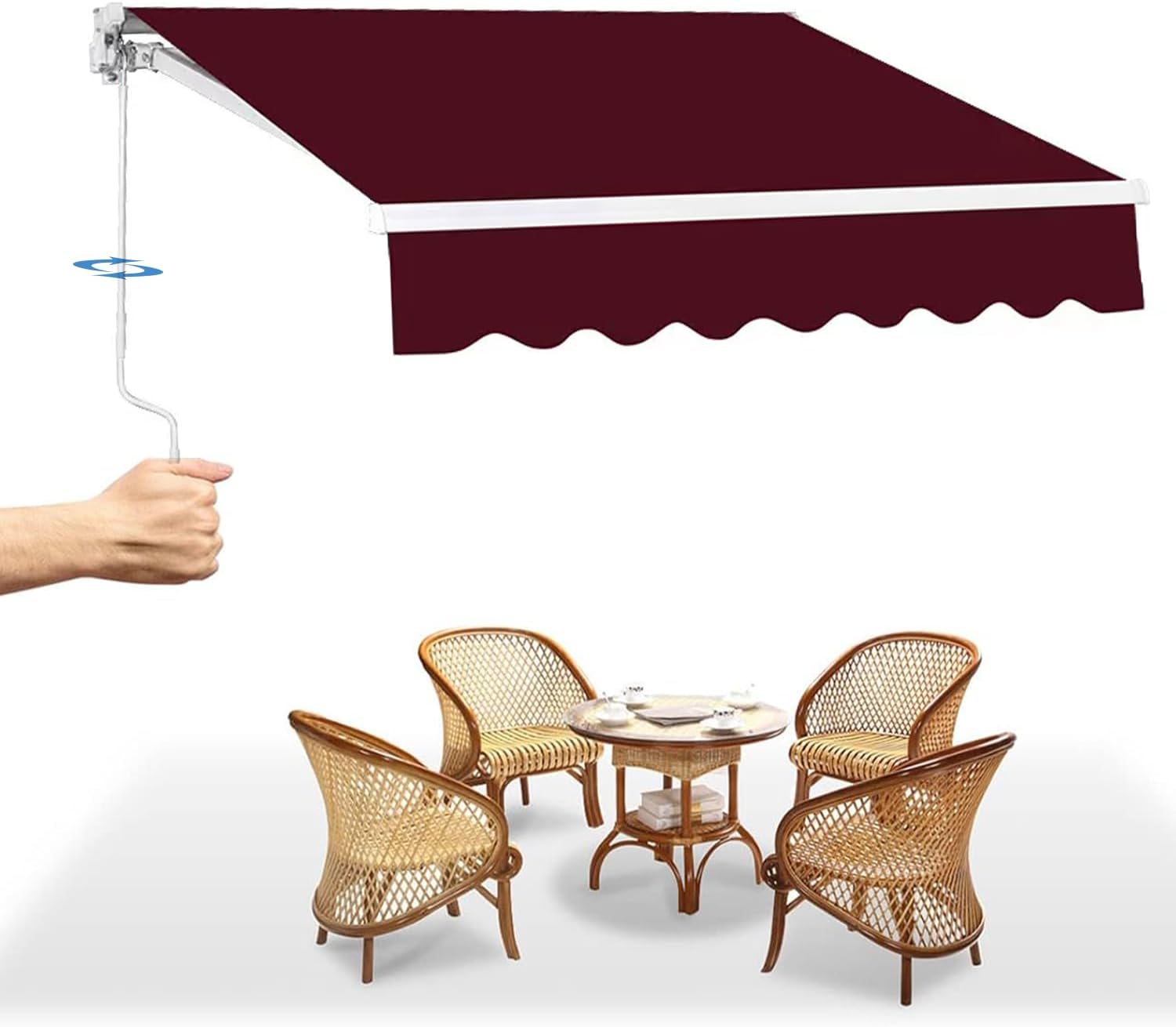 オーニングテント 巻き取り シェード アルミ合金 アウトドア