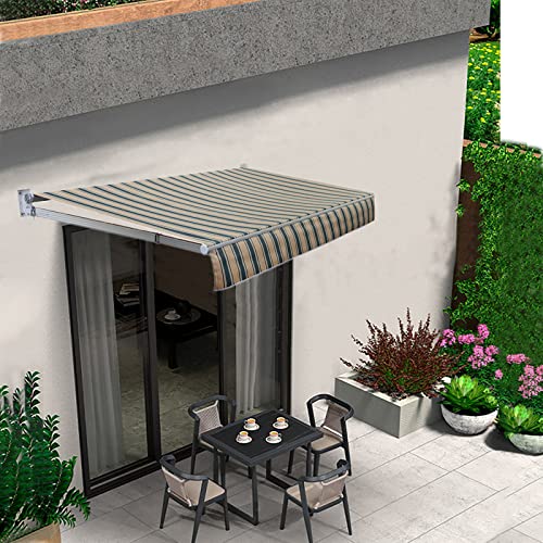 オーニングテント 伸縮 手動 日除け サンシェード 白フレーム