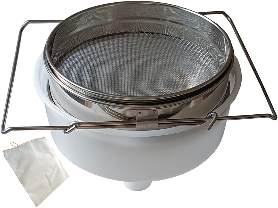 養蜂 器具 こし器 3重 ステンレス 業務用 ろ過器 蜂蜜/はちみつ/豆乳