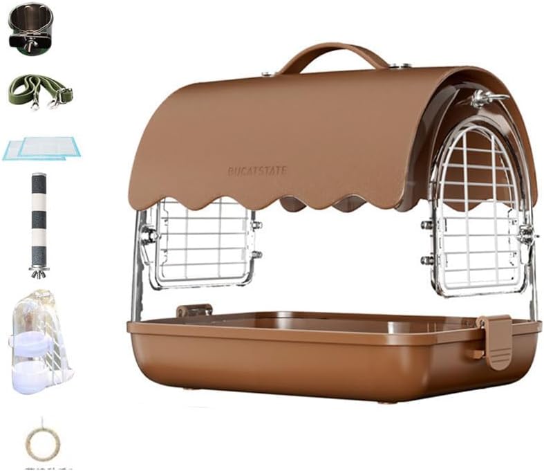 完売　希少　可愛い　鳥籠　小動物　キャリーケース　かわいい　スカラップ 鳥かご キャリーケース 小型 手提げ 肩掛け オカメインコ お出かけ