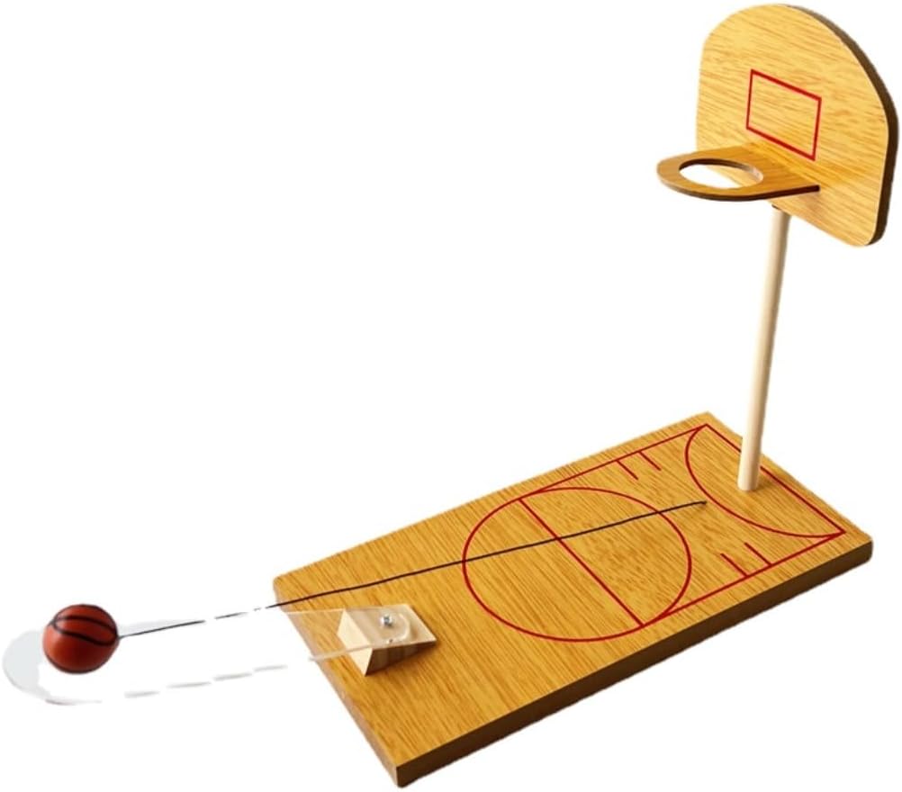 ミニ木製バスケットボールシューティングゲーム、クラシックアーケード卓上バスケットボールゲーム、デスク...