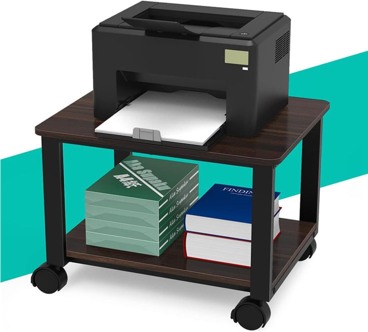 プリンター台プリンターラック幅60cm2段耐荷重90kgプリンターカートキャスター付き丸角設計机下台錦机下収納プリンターカートプリンターワゴンプリン プリンター台 プリンターラック 幅60cm 2段 耐荷重90kg プリンター