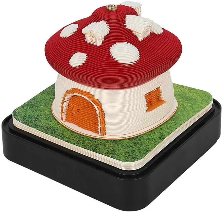 2026年立体視3Dカレンダー ライト付き 3D 美しい桜の木 キノコハウス